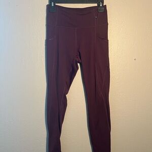 Marika Women's Leggings - Burgundy High Waisted SZ M Workout Gear Tights